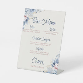 Panneau Mariage Floral Bleu
