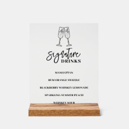 Panneau mariage Menu Connexion acrylique