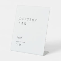 Panneau Mariage minimaliste de la barre de dessert