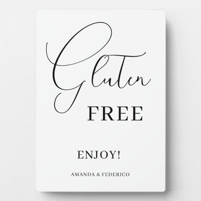 Panneau Mariage sans gluten Plaque de table (Devant)