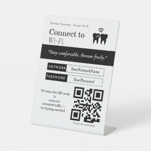 Panneau minimal de connexion au Wi‑Fi QR Code Wi