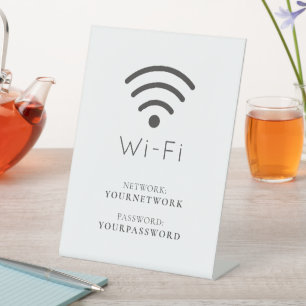 Panneau minimaliste Wi-Fi blanc