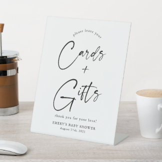 Panneau moderne Cartes et Cadeaux Baby showers