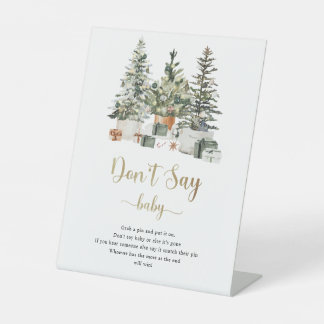 Panneau Ne Dis Pas Bébé Arbre De Noël Et Cadeaux