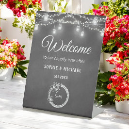Panneau noir mariage Welcome