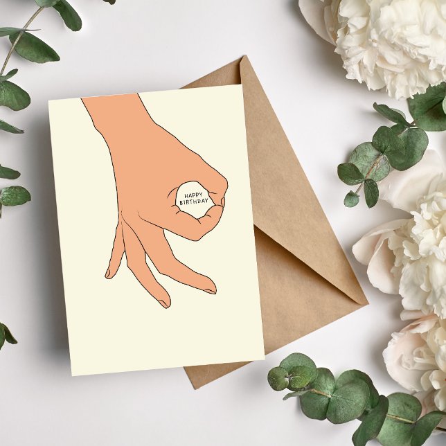 Panneau OK Hand Circle OK Carte Anniversaire (Créateur téléchargé)