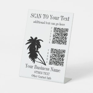 Panneau Paiement ici 2 Modèle de code QR Plage Tro