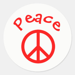 Panneau Paix, Amour, Joie Paix - Sticker Cercle