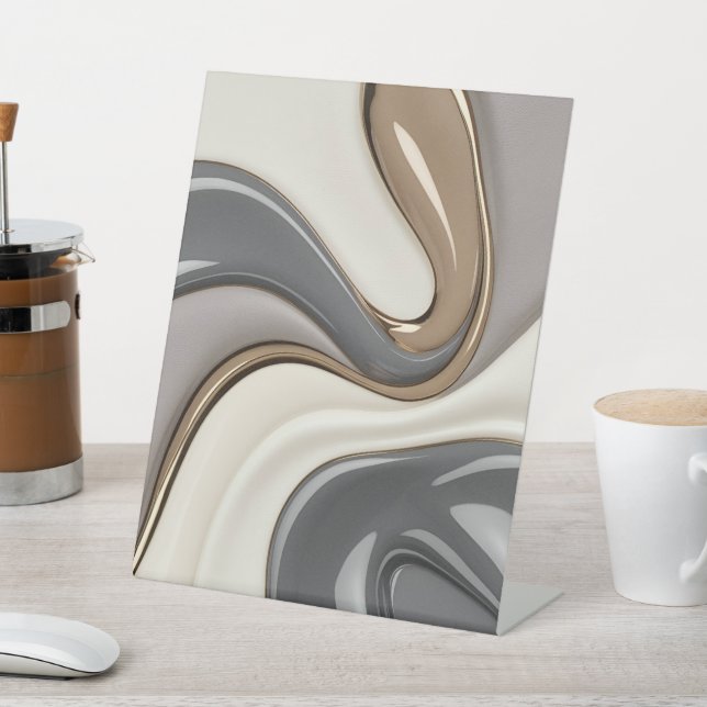 Panneau Pedestal dans graphique abstrait design (In SItu)