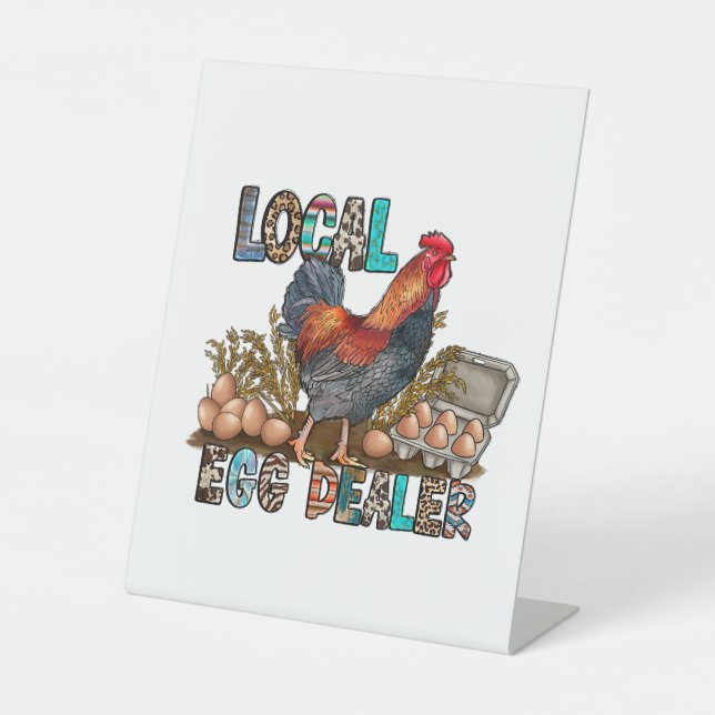 Panneau Pedestal du marchand d'oeufs de poulet loc (Recto)