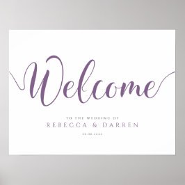 Panneau personnalisé Mariage violet Affiche de bie