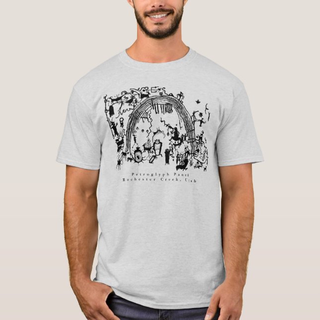 Panneau Petroglyph - Rochester Creek, Utah T-Shirt (Devant)