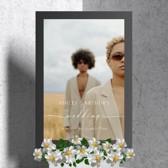 Panneau photo Mariage acrylique personnalisé (Personalized Acrylic Wedding Photo Sign)