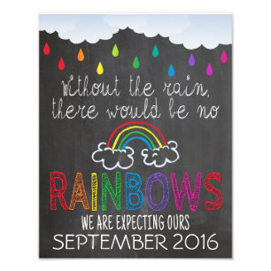 Panneau photo Rainbow Baby Faire-part, 11 x 14