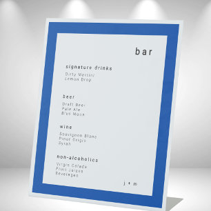 Panneau piédestal de bar minimaliste à bordure ble