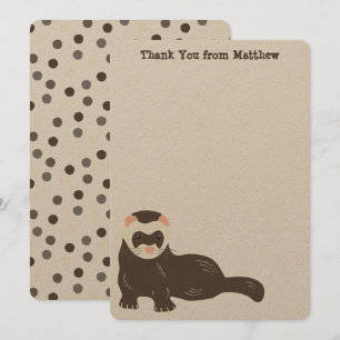 Panneau plat Brown Ferret Merci Cartes
