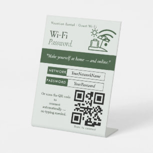 Panneau QR Code de mot de passe WiFi propre Wi‑F