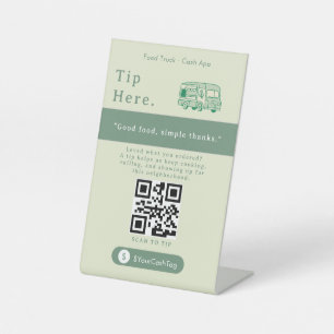Panneau QR Code Élégant Camion de Nourriture