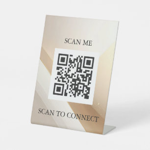 Panneau QR Code Luxueux Panneau de Table "Scanne