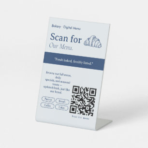 Panneau QR Code Minimal pour Menu Menu Numérique