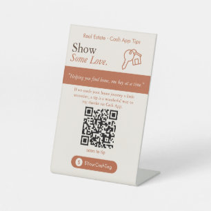 Panneau QR Code Neutre pour Pourboires Cash App