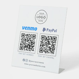 Panneau QR de paiement moderne bleu professionnel