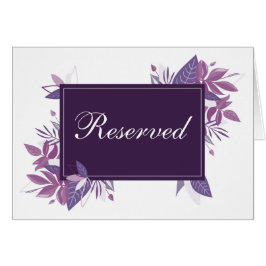 Panneau réservé aux feuilles violets. Mariage bota