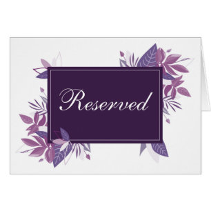 Panneau réservé aux feuilles violettes. Mariage bo