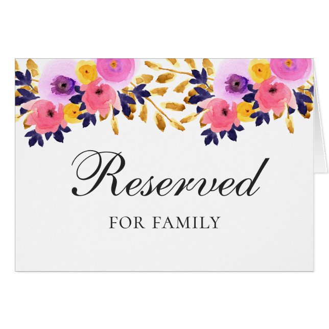 Panneau réservé aux mariages floraux rose et viole (Devant Horizontal)