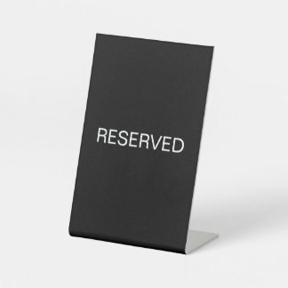 Panneau réservé de table, panneau moderne noir et