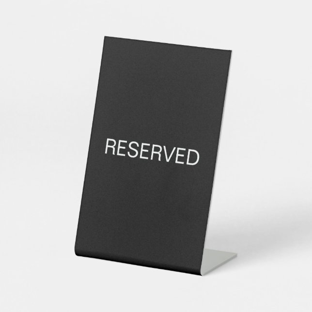 Panneau réservé de table, panneau moderne noir et  (Recto)