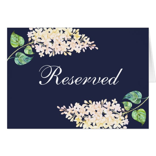 Panneau réservé du mariage de la Marine. Floral li (Devant Horizontal)
