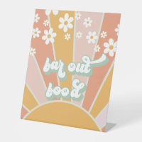 Panneau Retro Sunshine Super Far Out Food Pedestal