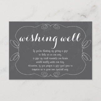 Panneau romantique Chalkboard Wing Cartes de puits