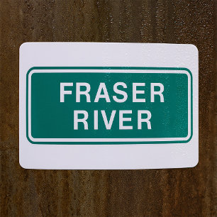 Panneau routier du fleuve Fraser Sticker rectangul