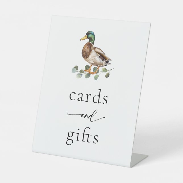 Panneau Rustique Baby shower de canard de Mallard  (Recto)