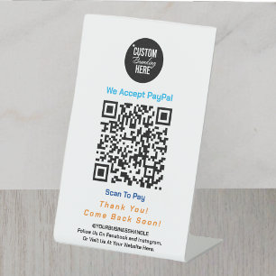 Panneau sans contact Business Pedestal avec logo