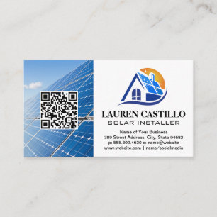 Panneau solaire Accueil Logo moderne   Carte de vi