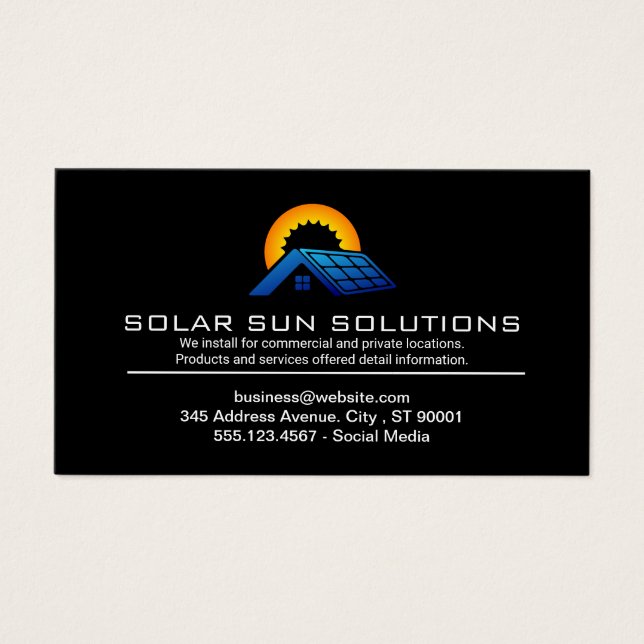 Panneau solaire | Installation d'énergie (Devant)