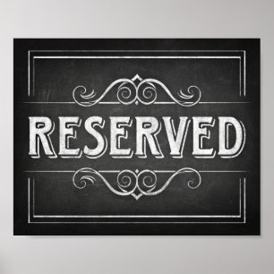 Panneau Style Chalk Impression / affiche RÉSERVÉE