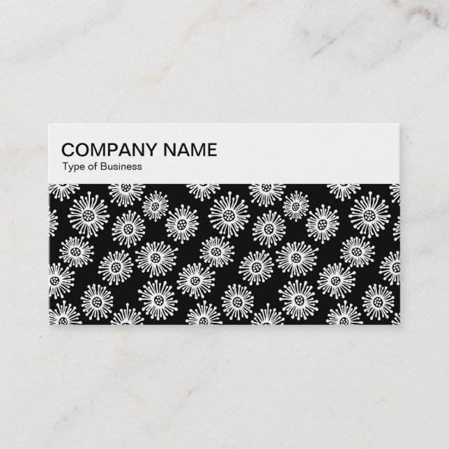 Panneau supérieur - Carte de visite à motif floral (Devant)