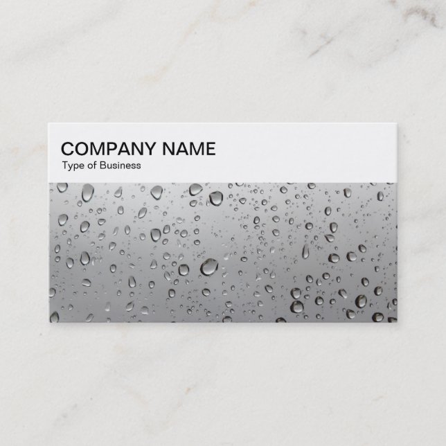 Panneau supérieur - Pluie sur un Carte de visite d (Devant)