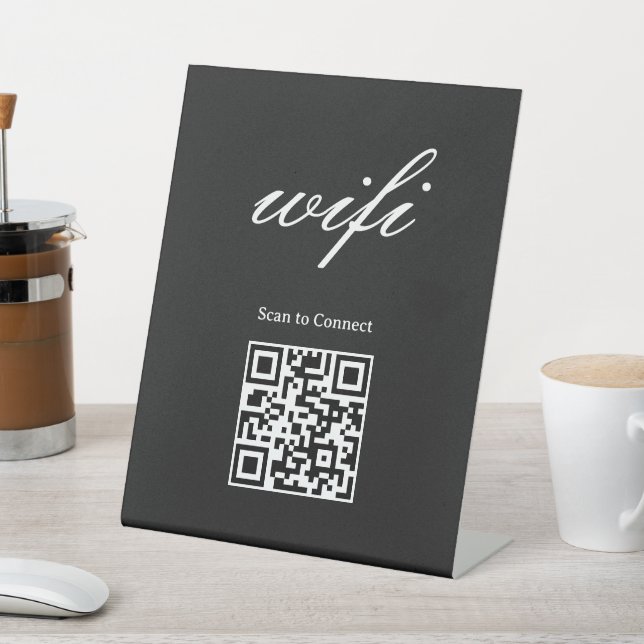 Panneau sur socle | Code Qr Wifi Moderne (In SItu)