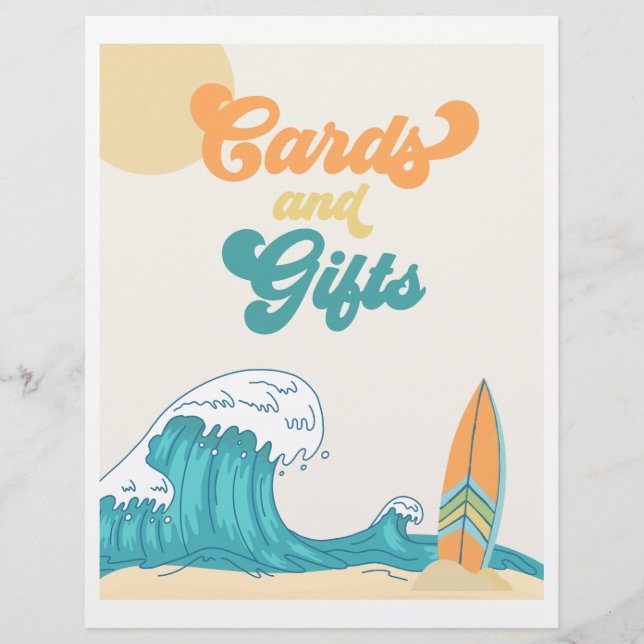 Panneau Surf des cartes et des cadeaux | SYMBOLE | (Devant)