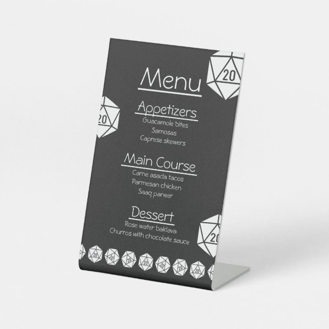 Panneau Tabletop Chic en noir (Recto)