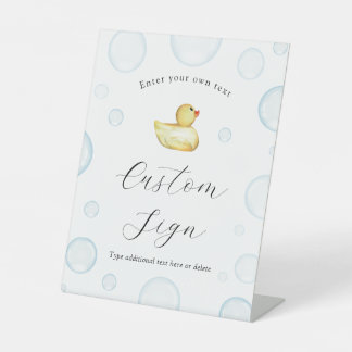 Panneau texte personnalisé du Baby shower de canar