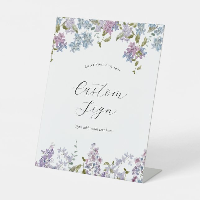 Panneau texte personnalisé Lavande et Lilac (Recto)