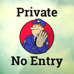 Panneau transparent de la fenêtre d'entrée privée