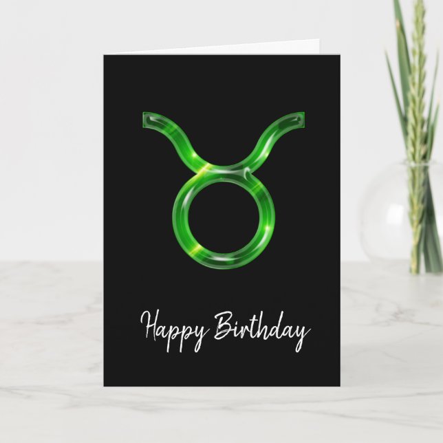 Panneau vert Taurus Carte d'anniversaire (Devant)