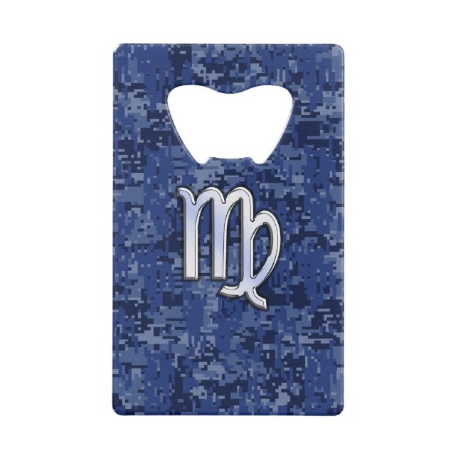 Panneau Virgo Zodiac sur Camouflage numérique bleu (Devant)